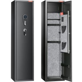 VEVOR 6 Rifles Gun Safe, Rifle Safe with Fingerprint & Digital Keypad Lock, Gun Storage Cabinet for Shotguns with Built-in Storage Locker VEVOR 6 Rifles Gun Safe, Rifle Safe with Fingerprint & Digital Keypad Lock, Gun Storage Cabinet for Shotguns with Built-in Storage Locker