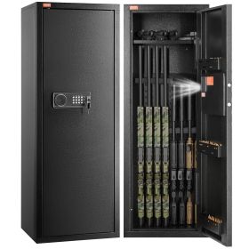 VEVOR 6-8 Rifles Gun Safe, Rifle Safe with Lock & Digital Keypad, Quick Access Tall Gun Storage Cabinet with Removable Shelf VEVOR 6-8 Rifles Gun Safe, Rifle Safe with Lock & Digital Keypad, Quick Access Tall Gun Storage Cabinet with Removable Shelf